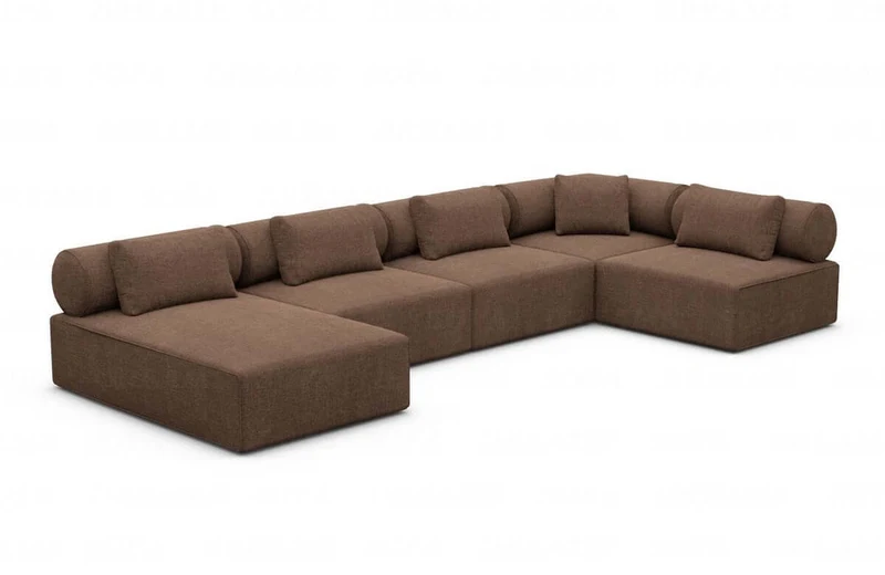Couchlandschaft Laguardia U-Form in Stoff