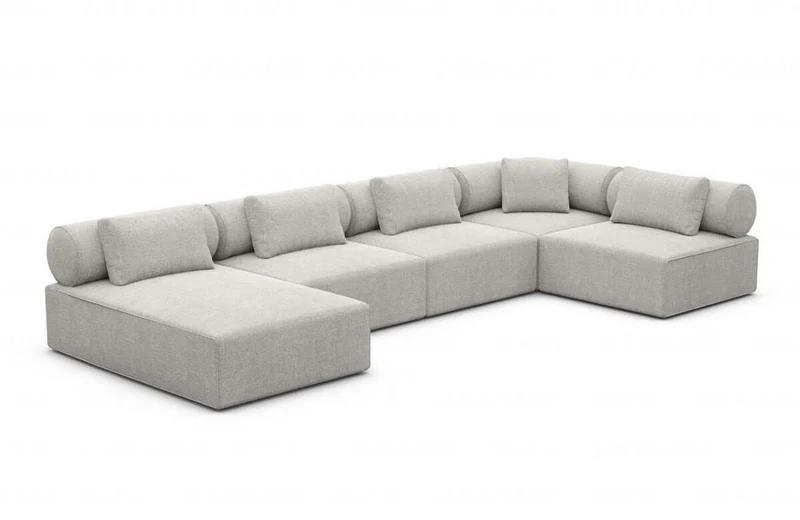 Couchlandschaft Laguardia U-Form in Stoff