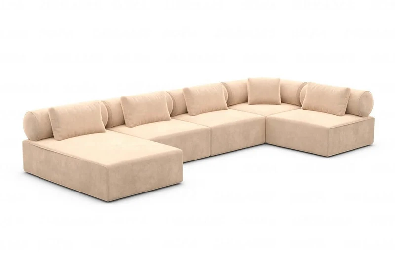 Couchlandschaft Laguardia U-Form in Stoff