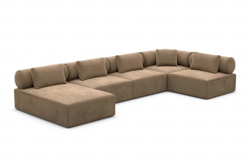 Couchlandschaft Laguardia U-Form in Stoff