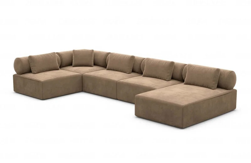 Couchlandschaft Laguardia U-Form in Stoff