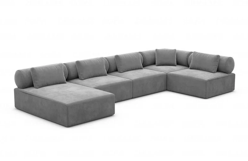 Couchlandschaft Laguardia U-Form in Stoff