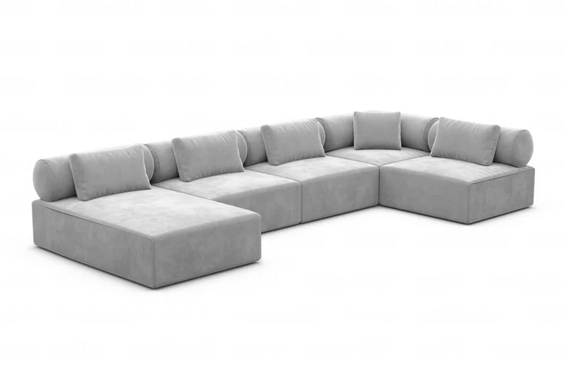 Couchlandschaft Laguardia U-Form in Stoff