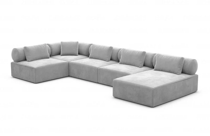 Couchlandschaft Laguardia U-Form in Stoff