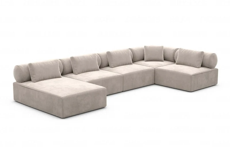 Couchlandschaft Laguardia U-Form in Stoff