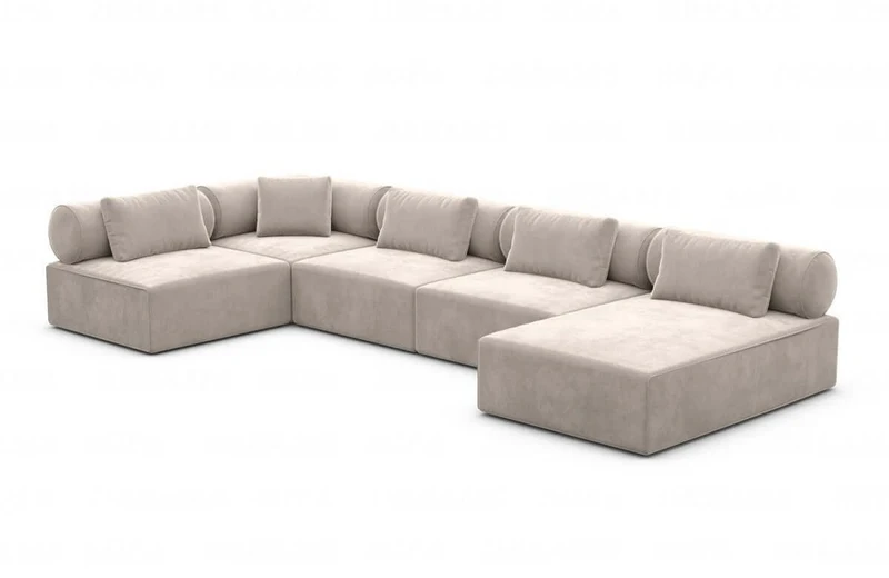 Couchlandschaft Laguardia U-Form in Stoff
