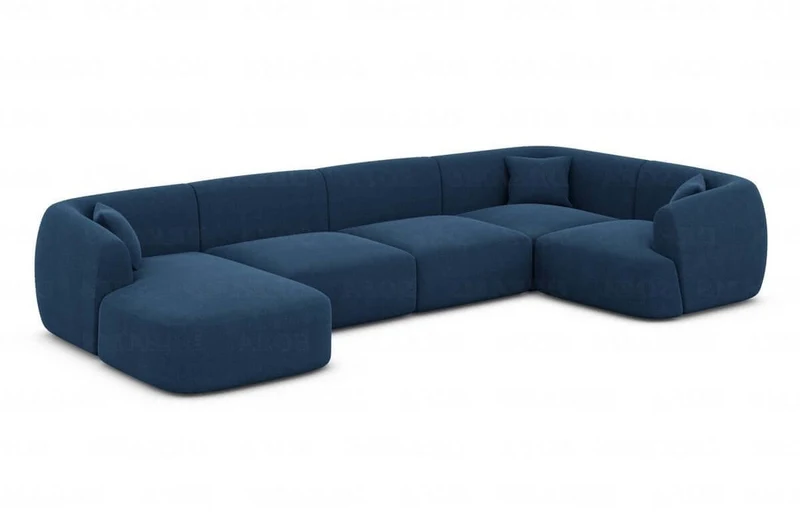 Wohnlandschaft Tabarca U-Form aus Stoff