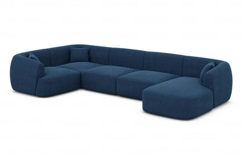 Wohnlandschaft Tabarca U-Form aus Stoff