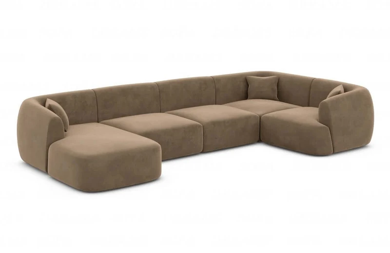 Wohnlandschaft Tabarca U-Form aus Stoff