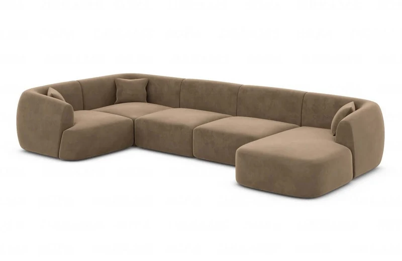 Wohnlandschaft Tabarca U-Form aus Stoff