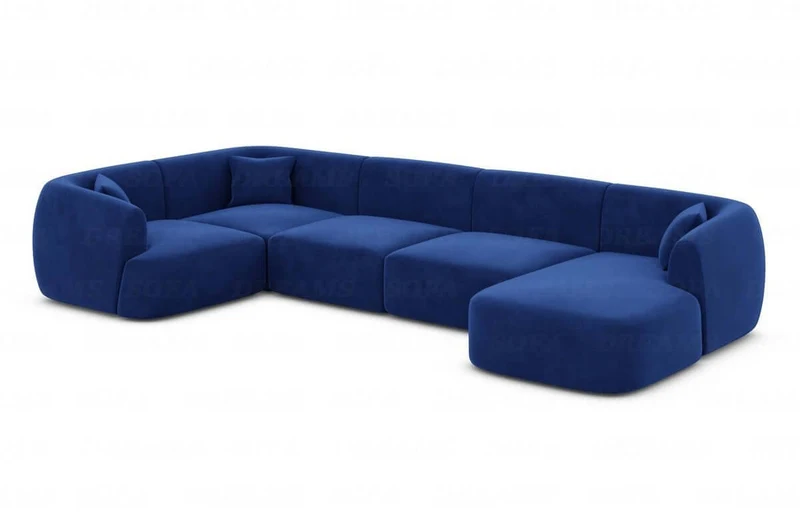 Wohnlandschaft Tabarca U-Form aus Stoff