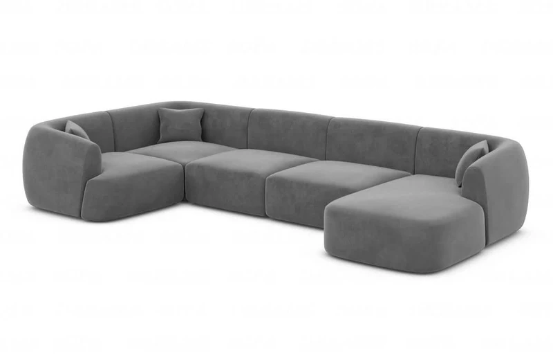 Wohnlandschaft Tabarca U-Form aus Stoff