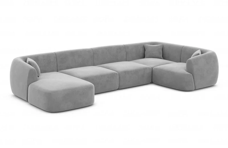 Wohnlandschaft Tabarca U-Form aus Stoff