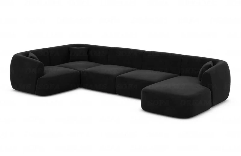 Wohnlandschaft Tabarca U-Form aus Stoff