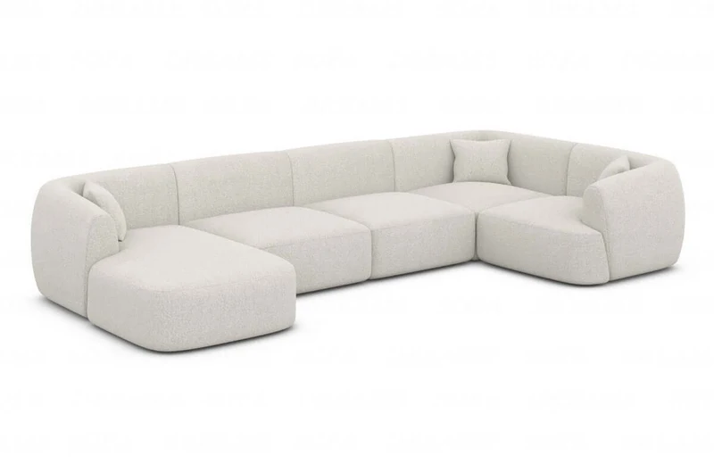 Wohnlandschaft Tabarca U-Form aus Stoff