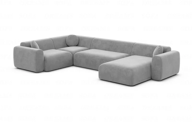 Stoff Wohnlandschaft Cortegada U-Form