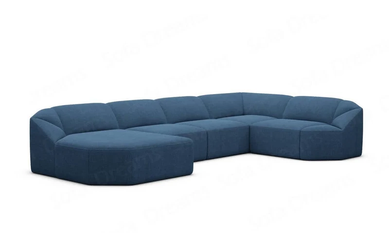 Wohnlandschaft Cabrera U-Form aus Stoff