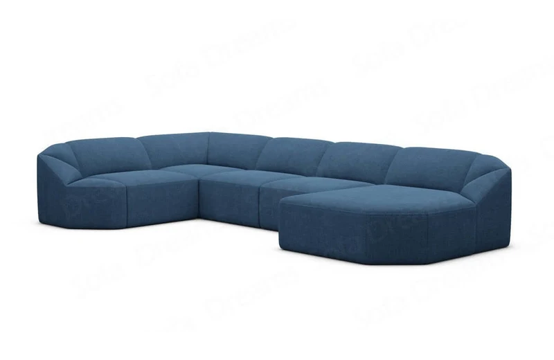 Wohnlandschaft Cabrera U-Form aus Stoff