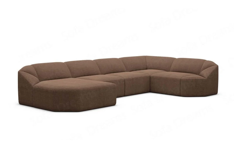 Wohnlandschaft Cabrera U-Form aus Stoff