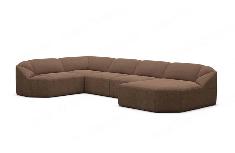 Wohnlandschaft Cabrera U-Form aus Stoff