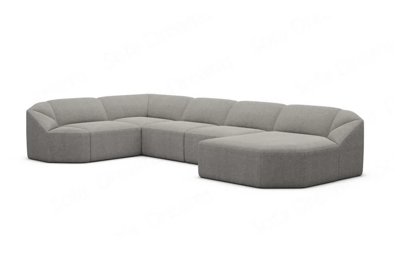 Wohnlandschaft Cabrera U-Form aus Stoff