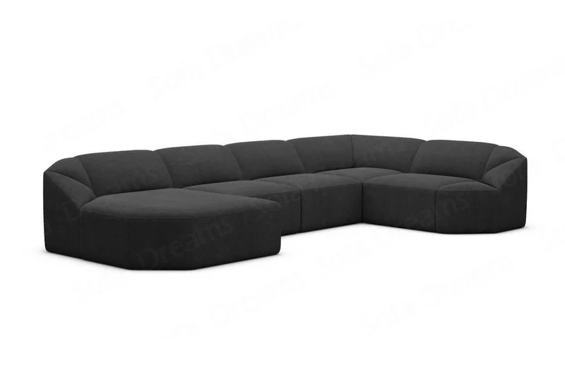 Wohnlandschaft Cabrera U-Form aus Stoff