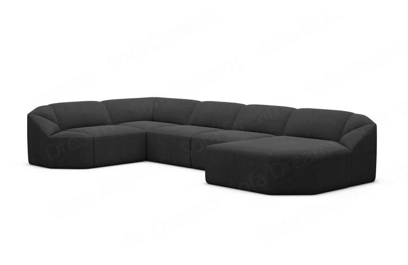 Wohnlandschaft Cabrera U-Form aus Stoff