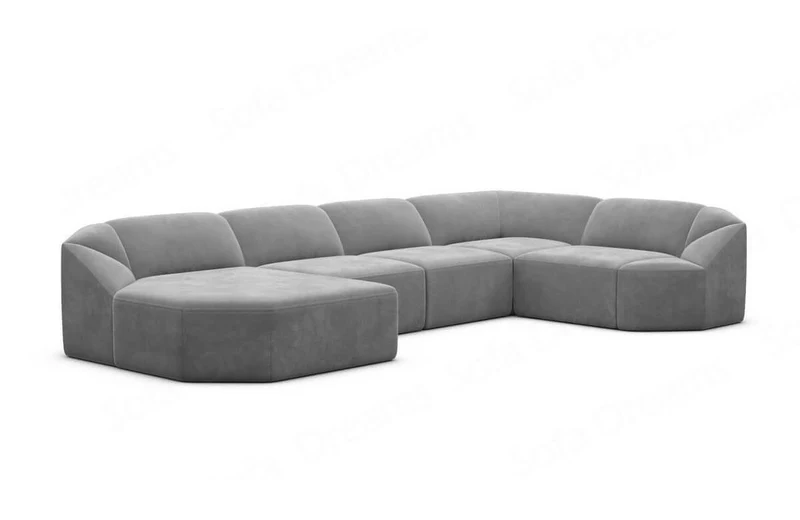 Wohnlandschaft Cabrera U-Form aus Stoff