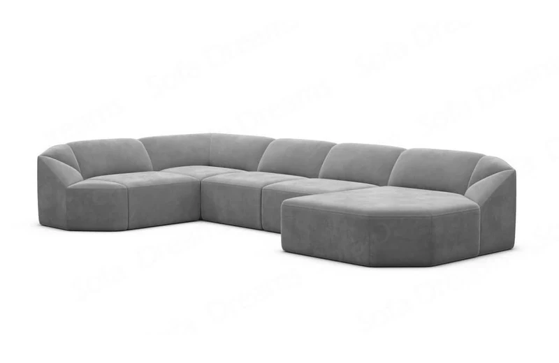 Wohnlandschaft Cabrera U-Form aus Stoff
