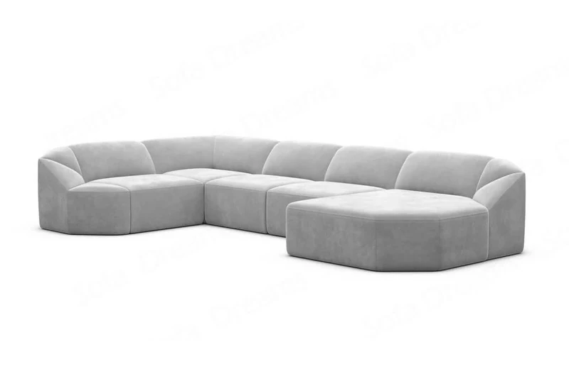 Wohnlandschaft Cabrera U-Form aus Stoff