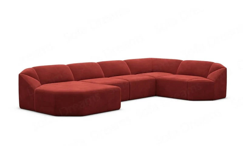 Wohnlandschaft Cabrera U-Form aus Stoff