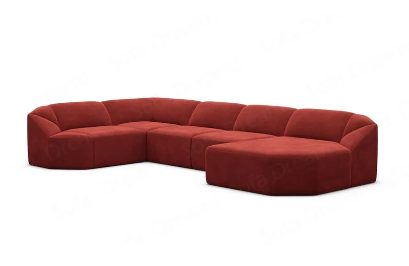 Wohnlandschaft Cabrera U-Form aus Stoff