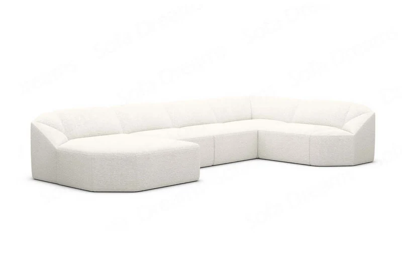 Wohnlandschaft Cabrera U-Form aus Stoff