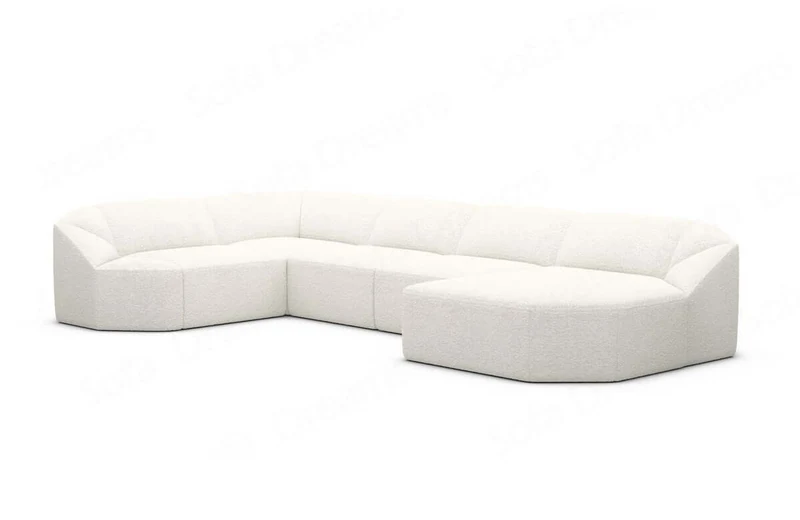 Wohnlandschaft Cabrera U-Form aus Stoff