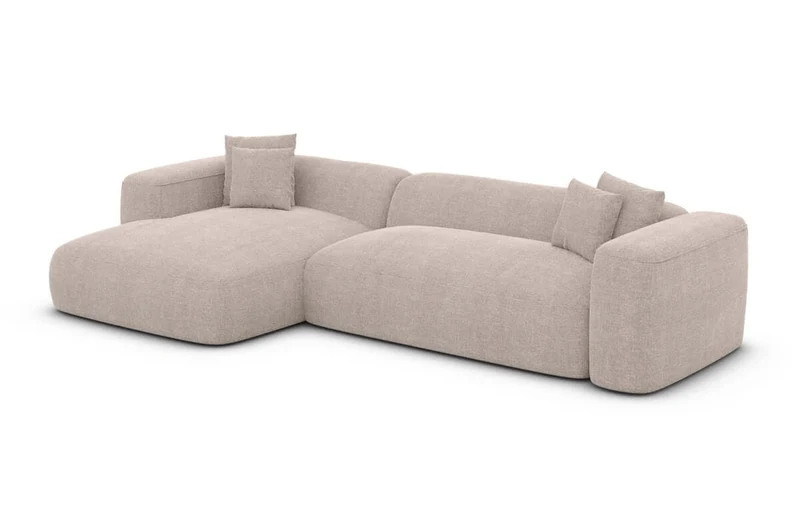 Couch Alcudia L-Form in Stoff
