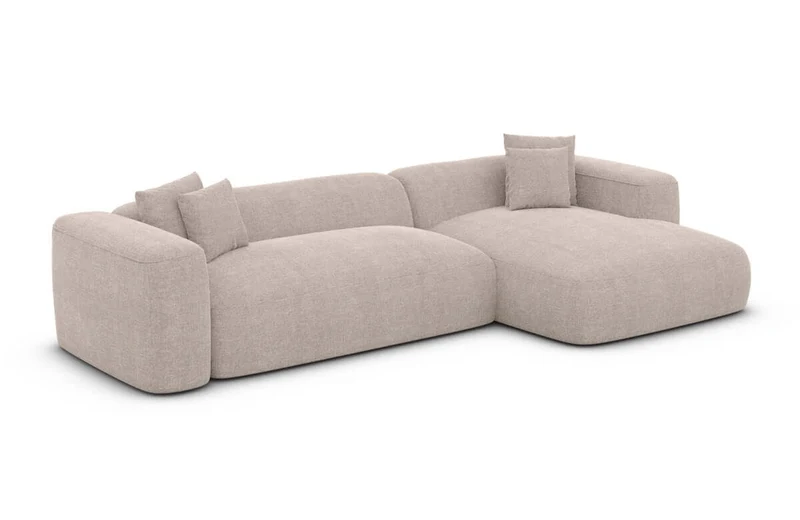 Couch Alcudia L-Form in Stoff