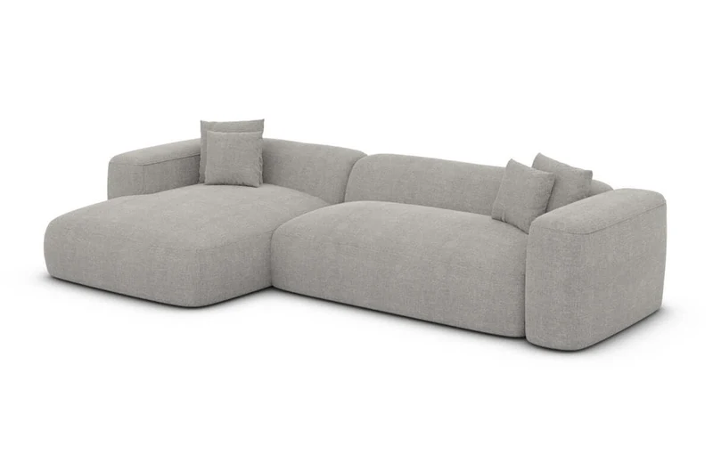 Couch Alcudia L-Form in Stoff