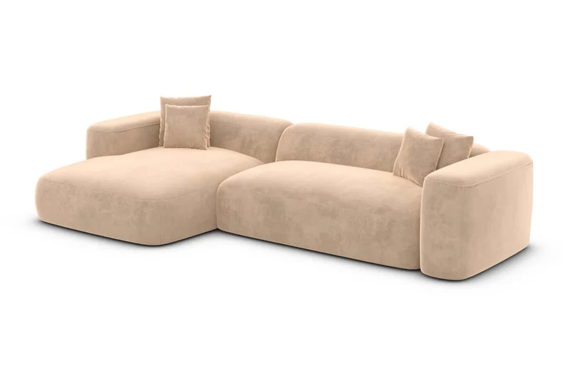 Couch Alcudia L-Form in Stoff