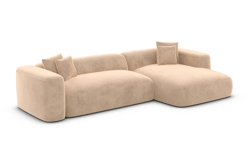 Couch Alcudia L-Form in Stoff