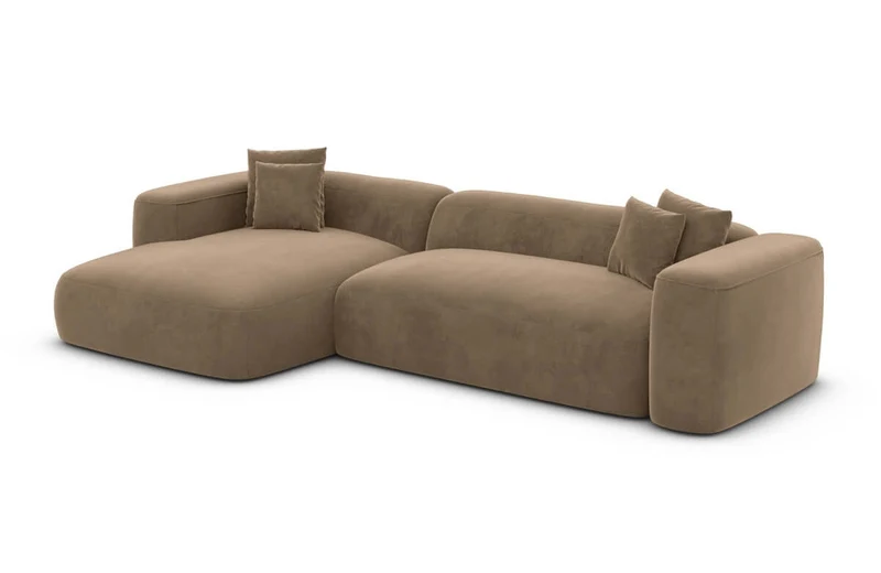 Couch Alcudia L-Form in Stoff