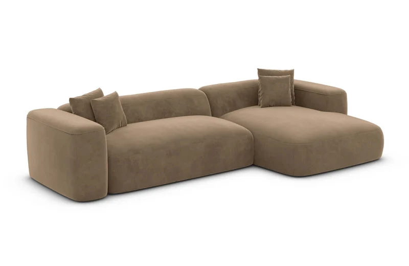 Couch Alcudia L-Form in Stoff