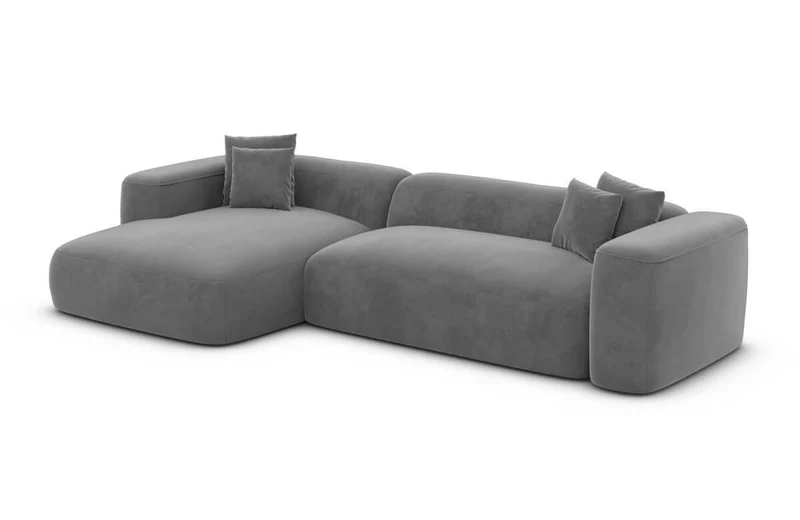 Couch Alcudia L-Form in Stoff