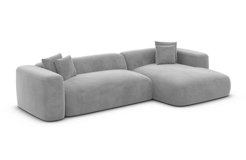 Couch Alcudia L-Form in Stoff