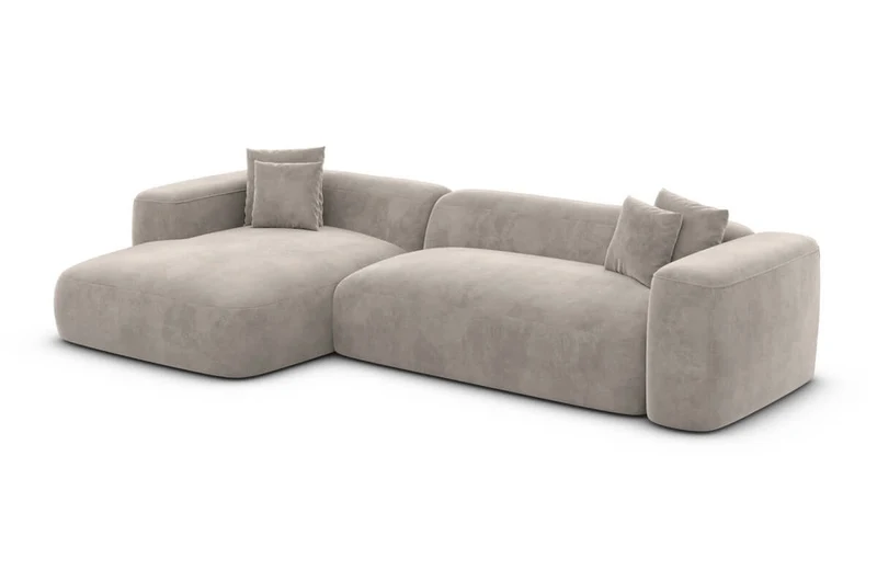Couch Alcudia L-Form in Stoff