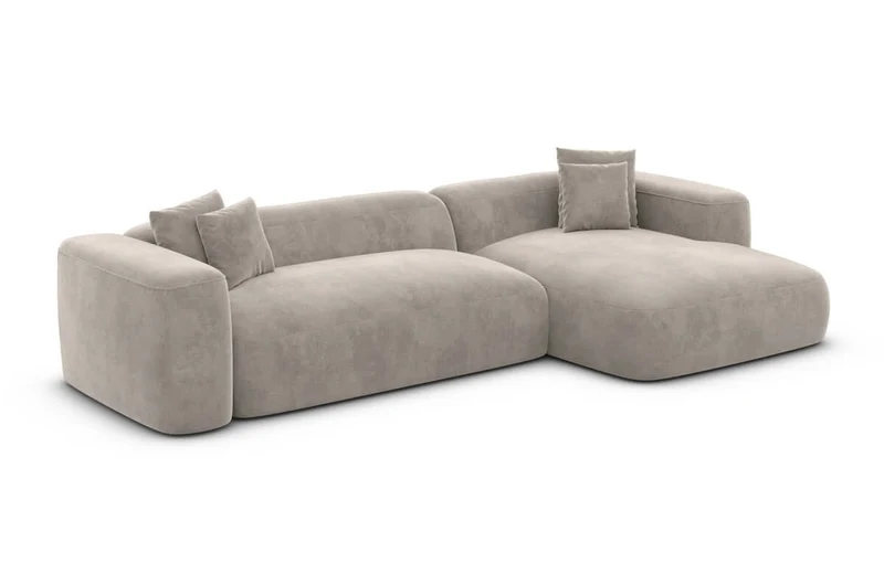 Couch Alcudia L-Form in Stoff