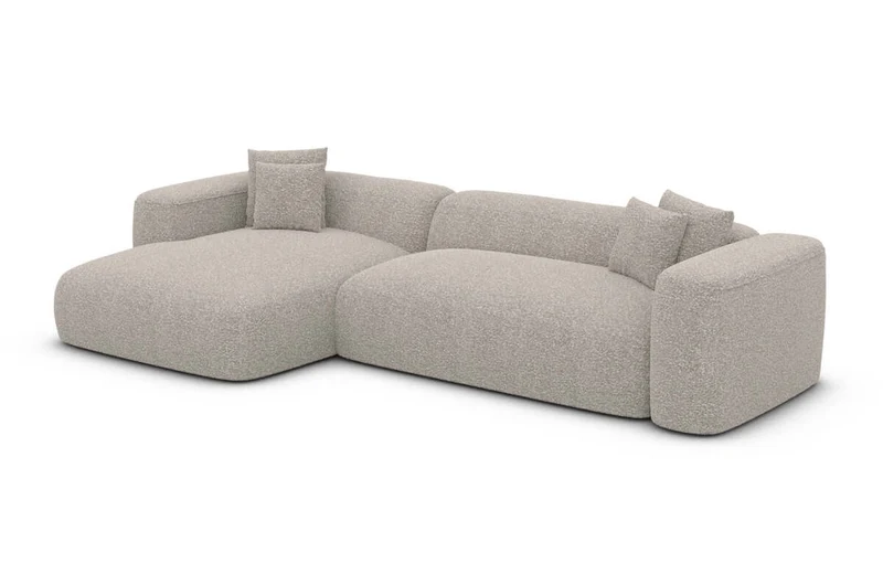 Couch Alcudia L-Form in Stoff