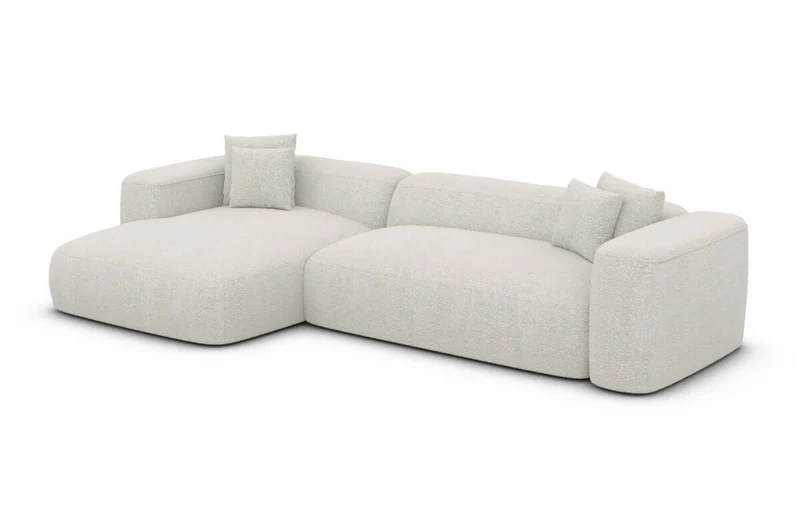 Couch Alcudia L-Form in Stoff