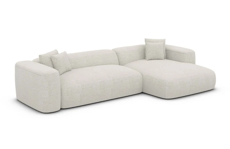 Couch Alcudia L-Form in Stoff