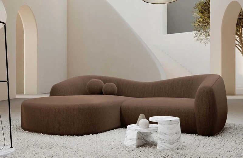 Ecksofa Murcia L-Form aus Stoff