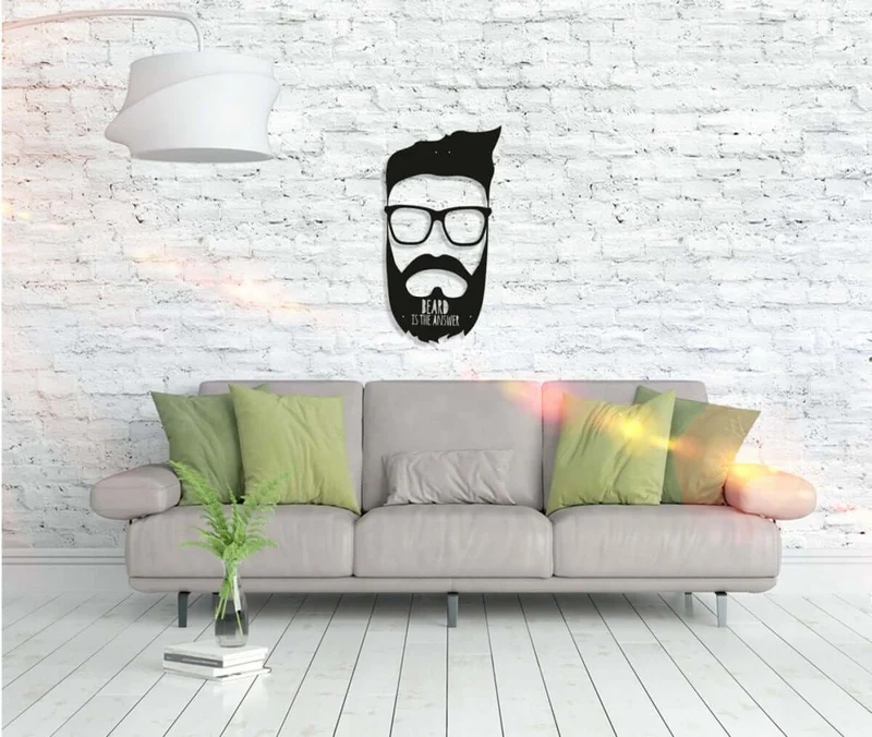 Wandbild Beard Answer